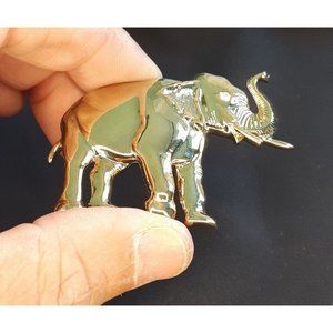 Vintage Gold Toned Elephant Brooch From Park Lane Jewellery